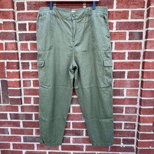 Wonderly Cargo Pant Womens XL Green Casual Utility Streetwear